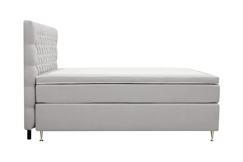 HVILA Lyx Komplett Sängpaket 160x200 cm Kontinentalsäng med knappad sänggavel - Grå - Products - Möbler - Säng - Kontinentalsäng
