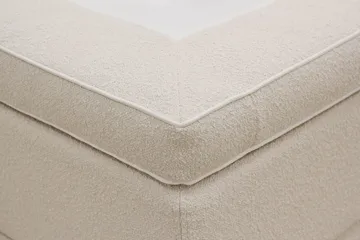 HVILA Lyx Komplett Sängpaket 160x200 cm Kontinentalsäng med knappad sänggavel i bouclé - Ivory / Bouclé - Products - Möbler - Säng - Kontinentalsäng
