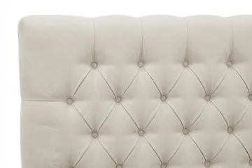 HVILA Lyx Komplett Sängpaket 160x200 cm Kontinentalsäng med knappad sänggavel i chenille - Beige - Products - Möbler - Säng - Kontinentalsäng
