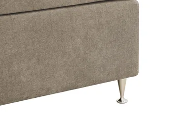 HVILA Lyx Komplett Sängpaket 160x200 cm Kontinentalsäng med knappad sänggavel i chenille - Brun - Products - Möbler - Säng - Kontinentalsäng