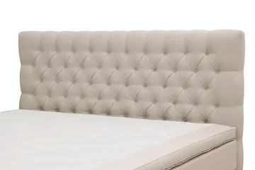 HVILA Lyx Komplett Sängpaket 160x200 cm Kontinentalsäng med knappad sänggavel i sammet - Beige / Sammet - Products - Möbler - Säng - Kontinentalsäng