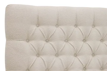 HVILA Lyx Komplett Sängpaket 180x200 cm Kontinentalsäng med knappad sänggavel i bouclé - Ivory / Bouclé - Products - Möbler - Säng - Kontinentalsäng