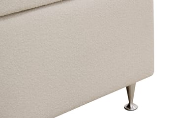 HVILA Lyx Komplett Sängpaket 180x200 cm Kontinentalsäng med knappad sänggavel i bouclé - Ivory / Bouclé - Products - Möbler - Säng - Kontinentalsäng