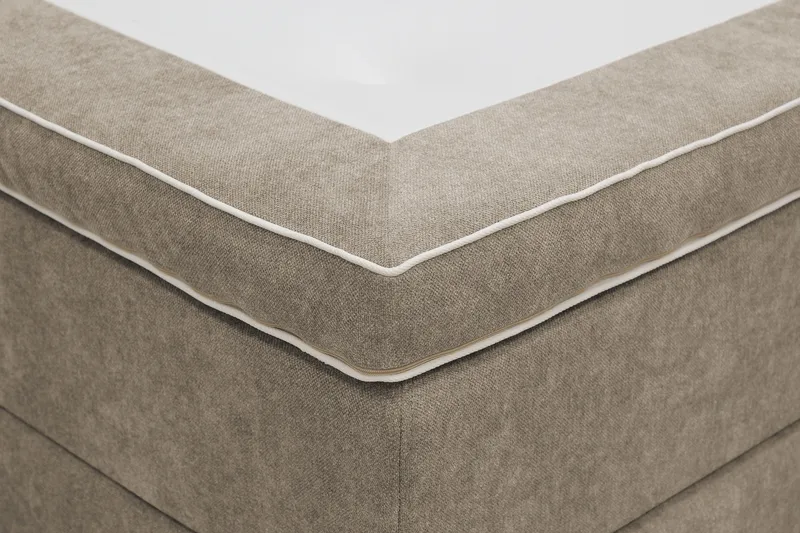 HVILA Lyx Komplett Sängpaket 180x200 cm Kontinentalsäng med knappad sänggavel i chenille - Brun - Products - Möbler - Säng - Kontinentalsäng