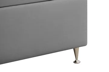 HVILA Lyx Komplett Sängpaket 180x200 cm Kontinentalsäng med knappad sänggavel i sammet - Ljusgrå - Products - Möbler - Säng - Kontinentalsäng