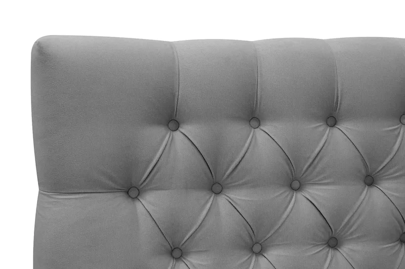 HVILA Lyx Komplett Sängpaket 180x200 cm Kontinentalsäng med knappad sänggavel i sammet - Ljusgrå - Products - Möbler - Säng - Kontinentalsäng