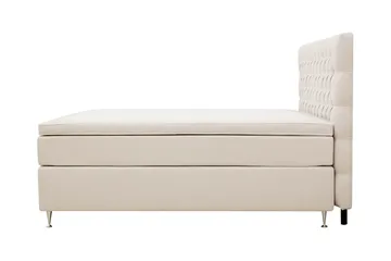HVILA Lyx Komplett Sängpaket 180x200 cm Kontinentalsäng med knappad sänggavel - Ljusbeige - Products - Möbler - Säng - Kontinentalsäng