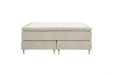 HVILA Premium Kontinentalsäng 160x200 cm - Beige Tyg - Products - Möbler - Säng - Kontinentalsäng