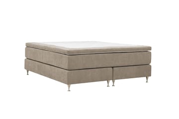HVILA Premium Kontinentalsäng 160x200 cm - Ljusbrun Tyg - Products - Möbler - Säng - Kontinentalsäng