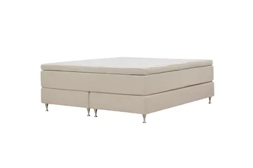 HVILA Premium Kontinentalsäng 160x200 cm - Ljusbeige Bouclé - Products - Möbler - Säng - Komplett sängpaket
