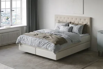 HVILA Premium Sängpaket Kontinentalsäng 180x200 cm med svävande effekt inkl. Bäddmadrass i Polyeterskum Mjuk/Medium med Tvättbar klädsel - Mjuk/Medium - Products - Möbler - Säng - Komplett sängpaket
