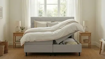HVILA Plus Komplett Sängpaket med Förvaring 160x200 cm - Grå - Products - Möbler - Säng - Komplett sängpaket