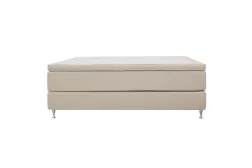 HVILA Premium Kontinentalsäng 160x200 cm - Ljusbeige Bouclé - Products - Möbler - Säng - Komplett sängpaket