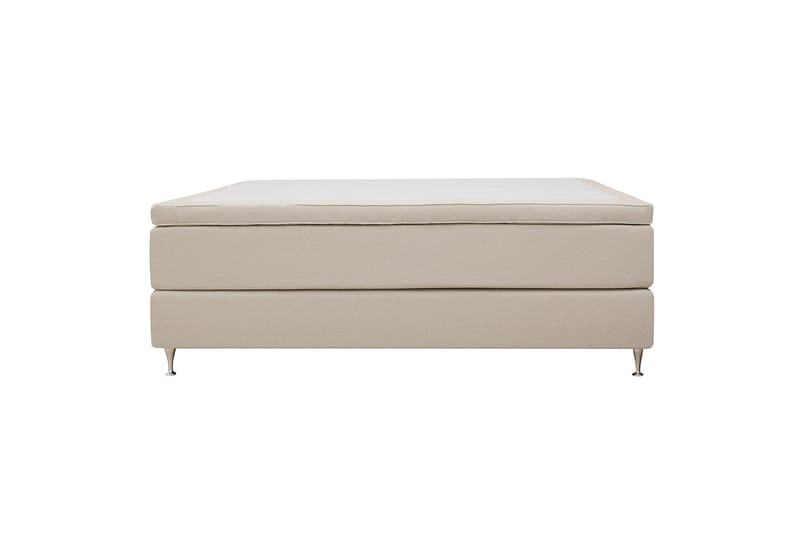 HVILA Premium Kontinentalsäng 160x200 cm - Ljusbeige Bouclé - Products - Möbler - Säng - Komplett sängpaket