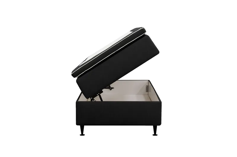 HVILA Plus Kontinentalsäng med Förvaring 90x200 cm - Antracit - Products - Möbler - Säng - Komplett sängpaket