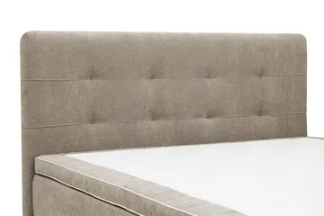 HVILA Premium Komplett Sängpaket 160x200 cm Kontinentalsäng med Sänggavel - Ljusbrun Tyg - Products - Möbler - Säng - Kontinentalsäng