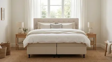 HVILA Plus Komplett Sängpaket med Förvaring 160x200 cm - Ljusbeige - Products - Möbler - Säng - Komplett sängpaket