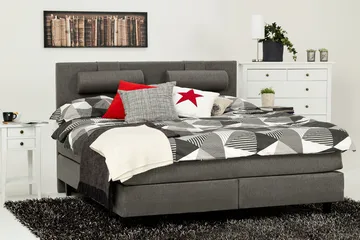 James Kontinentalsäng 160x200 cm - Ljusgrå - Products - Möbler - Säng - Kontinentalsäng