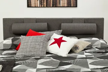 James Kontinentalsäng 180 cm - Grå - Products - Möbler - Säng - Kontinentalsäng