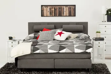 James Kontinentalsäng 180x200 cm - Ljusgrå - Products - Möbler - Säng - Kontinentalsäng