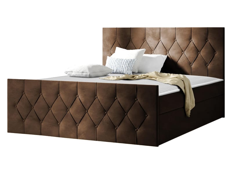 Jitendra Sängpaket Kontinentalsäng 120x200 cm med Förvaring - Brun - Products - Möbler - Säng - Komplett sängpaket