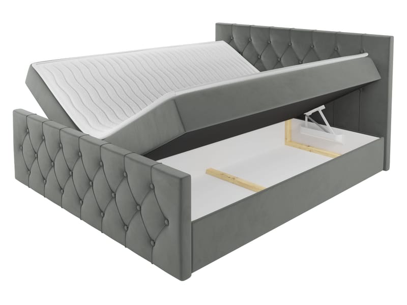 Jitendra Sängpaket Kontinentalsäng 160x200 cm med Förvaring - Gul - Products - Möbler - Säng - Komplett sängpaket