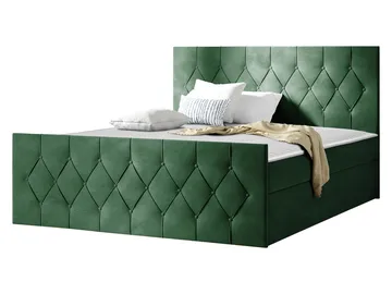 Jitendra Sängpaket Kontinentalsäng 200x200 cm med Förvaring - Grön - Products - Möbler - Säng - Komplett sängpaket