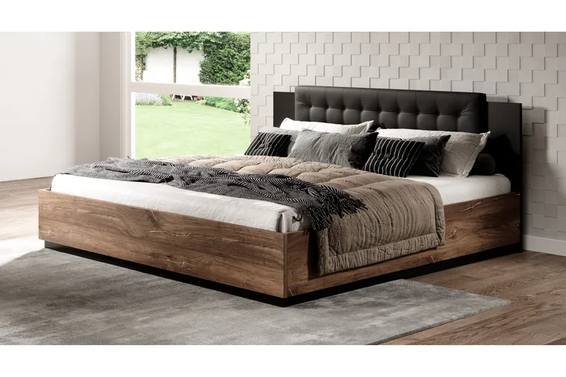 Joannie Kontinentalsäng 160x205 cm - Mörkbrun - Products - Möbler - Säng - Sängram & sängstomme