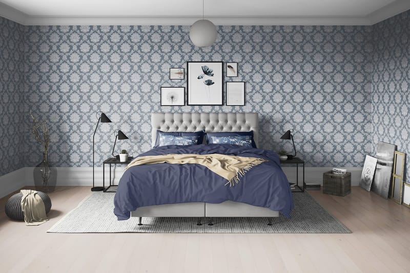 Joluma Kontinentalsäng Medium 140x200 cm - (+Fler val) 140x200 cm Ljusgrå - Products - Möbler - Säng - Kontinentalsäng