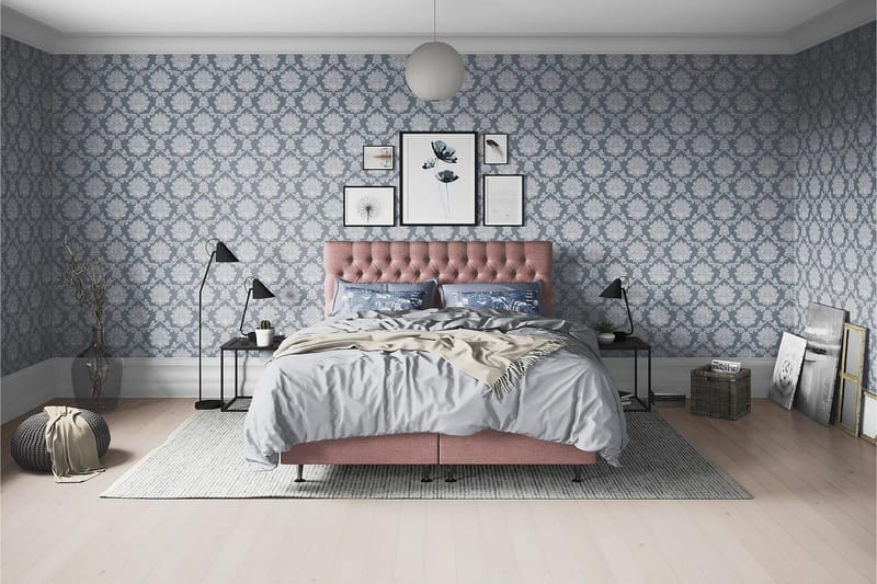 Joluma Sängpaket Fast 105x200 cm - (+Fler val) 105x200 cm Mörkrosa - Products - Möbler - Säng - Kontinentalsäng