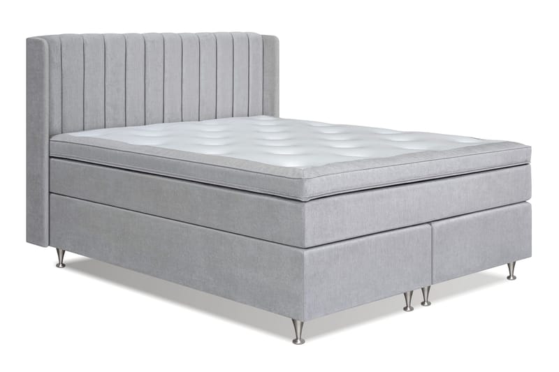 Joluma Sängpaket Fast/Medium 180x200 cm - (+Fler val) 180x200 cm Ljusgrå - Products - Möbler - Säng - Kontinentalsäng