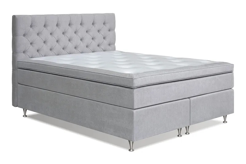 Joluma Sängpaket Medium 160x200 cm - (+Fler val) 160x200 cm Ljusgrå - Products - Möbler - Säng - Kontinentalsäng