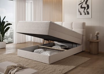 Kasped Sängpaket Kontinentalsäng med förvaring 120x200 cm - svart - Products - Möbler - Säng - Säng med förvaring