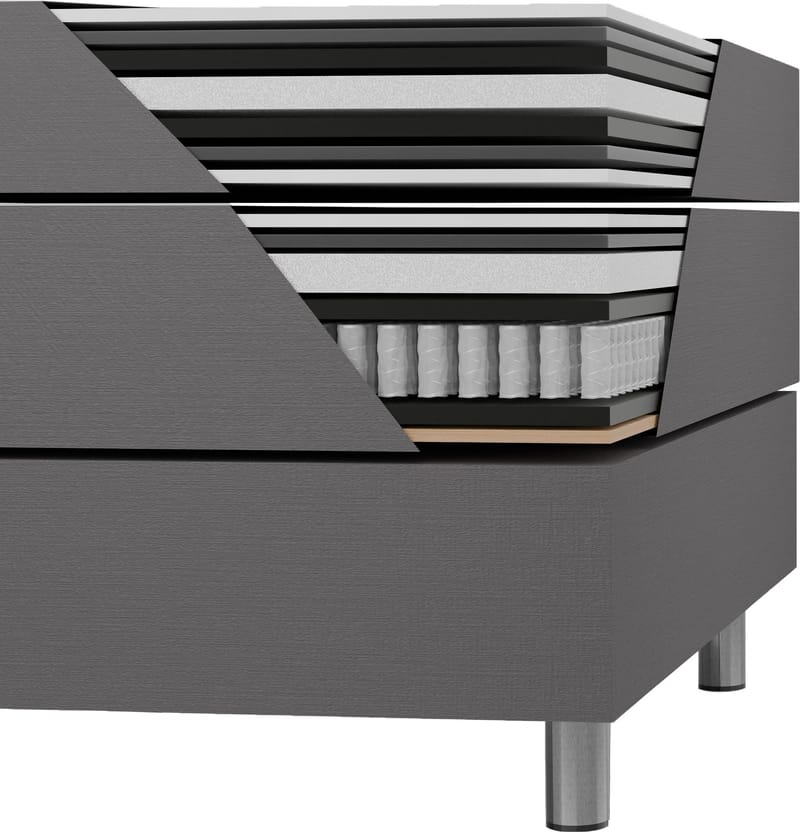 Kontinentalsäng Accent Med Förvaring 180x200 cm - Grå - Products - Möbler - Säng - Säng med förvaring