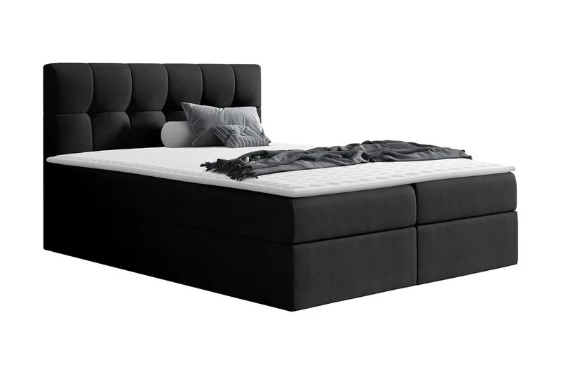 Kramvik Kontinentalsäng 120x200 - Svart - Products - Möbler - Säng - Säng med förvaring