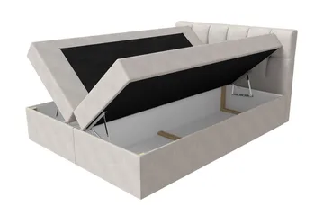 Kramvik Kontinentalsäng 200x200 - Grå - Products - Möbler - Säng - Säng med förvaring