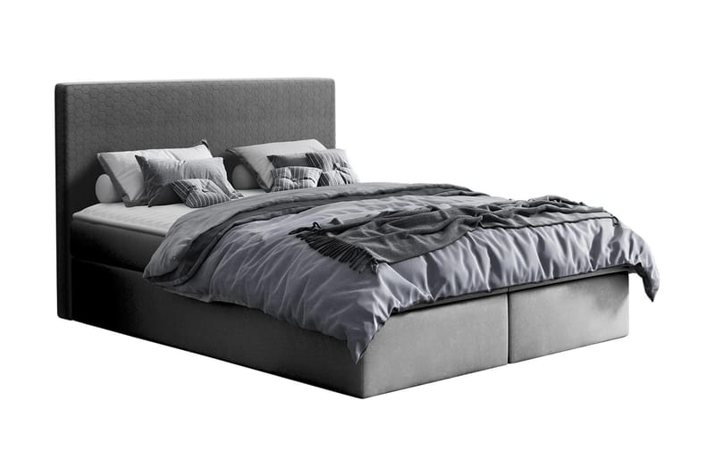 Laargard Kontinentalsäng medFörvaring 200x200 - Grå - Products - Möbler - Säng - Säng med förvaring