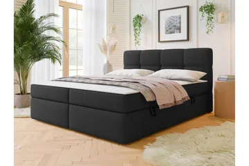 Leckersbo Komplett Sängpaket Kontinentalsäng med förvaring 160x200 cm - Svart - Products - Möbler - Säng - Komplett sängpaket
