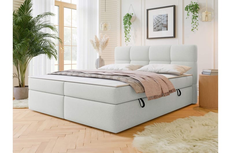 Leckersbo Komplett Sängpaket Kontinentalsäng med förvaring 180x200 cm - Vit - Products - Möbler - Säng - Komplett sängpaket