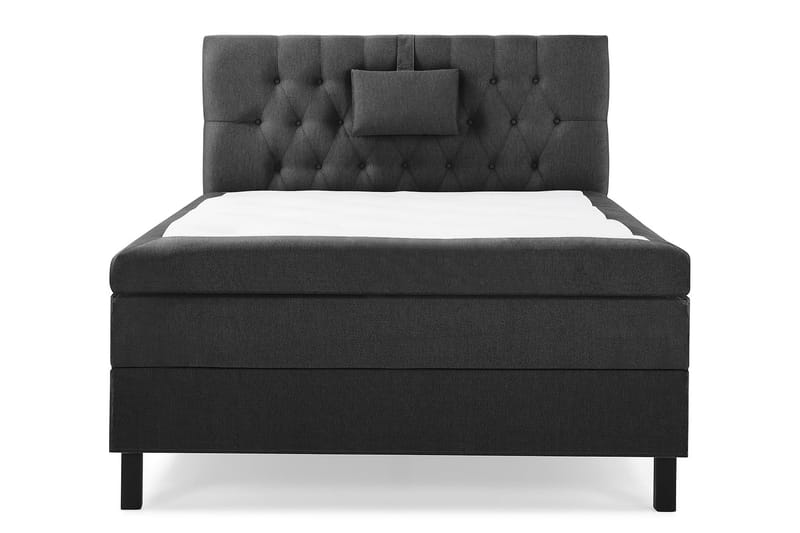 Lucky Komplett Sängpaket 120x200 Latex Diamant Sänggavel - Nackkudde Liten Svart/Grå - Products - Möbler - Säng - Enkelsäng