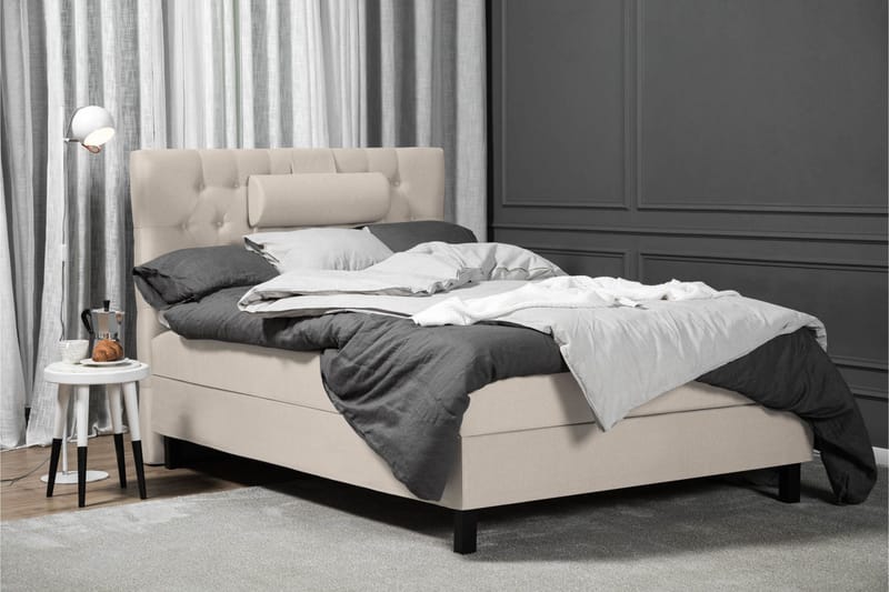 Lucky Komplett Sängpaket 120x200 Latex Diamant Sänggavel - Nackkudde Stor Beige - Products - Möbler - Säng - Enkelsäng