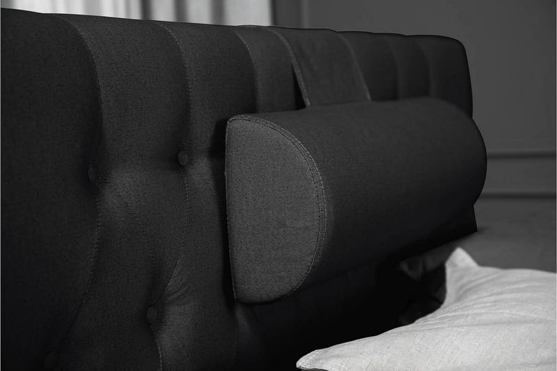 Lucky Komplett Sängpaket 120x200 Latex Diamant Sänggavel - Nackkudde Stor Svart/Grå - Products - Möbler - Säng - Enkelsäng