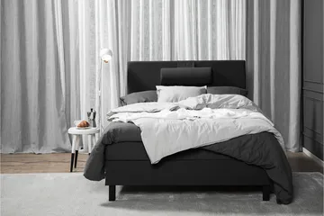 Lucky Komplett Sängpaket 120x200 Latex Slät Sänggavel  Na - Nackkudde Stor Svart/Grå - Products - Möbler - Säng - Enkelsäng