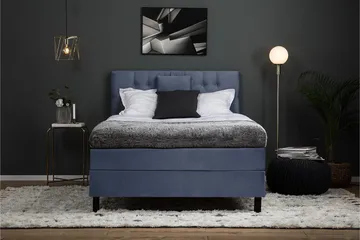 Lucky Komplett Sängpaket 120x200 Memory Diamant Sänggavel - Nackkudde Liten Mörkblå - Products - Möbler - Säng - Enkelsäng