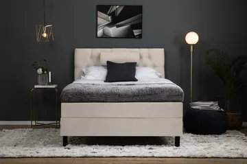 Lucky Komplett Sängpaket 120x200 Memory Diamant Sänggavel - Nackkudde Stor Beige - Products - Möbler - Säng - Enkelsäng