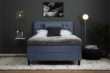 Lucky Komplett Sängpaket 120x200 Memory Diamant Sänggavel - Nackkudde Stor Mörkblå - Products - Möbler - Säng - Enkelsäng