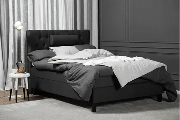 Lucky Komplett Sängpaket 120x200 Skum Diamant - Nackkudde Liten Svart/Grå - Products - Möbler - Säng - Enkelsäng