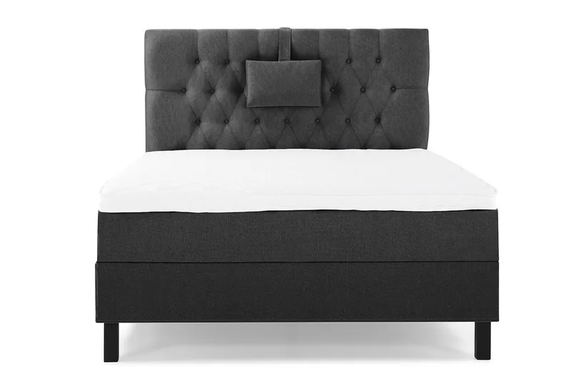 Lucky Komplett Sängpaket 120x200 Skum Diamant - Nackkudde Liten Svart/Grå - Products - Möbler - Säng - Enkelsäng