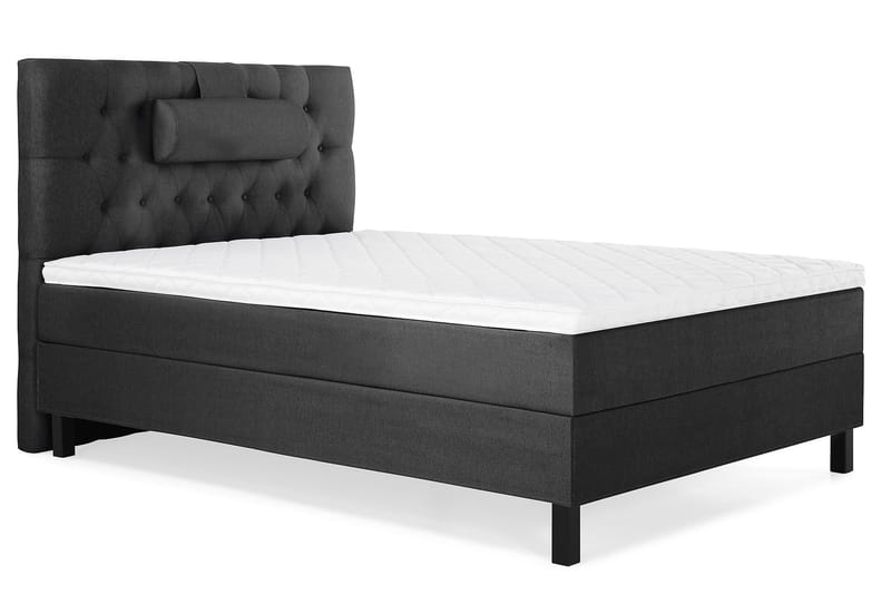 Lucky Komplett Sängpaket 120x200 Skum Diamant - Nackkudde Stor Svart/Grå - Products - Möbler - Säng - Enkelsäng