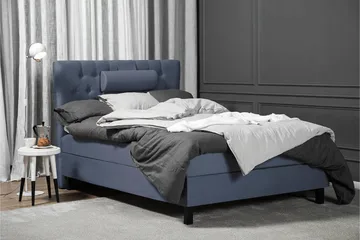 Lucky Komplett Sängpaket 120x200 Skum Diamant Sänggavel - Nackkudde Stor Mörkblå - Products - Möbler - Säng - Enkelsäng